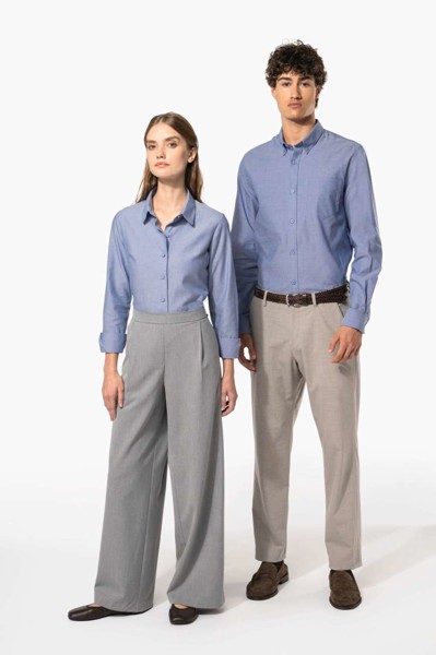 Muška oxfordska košulja dugih rukava - Bijela / L