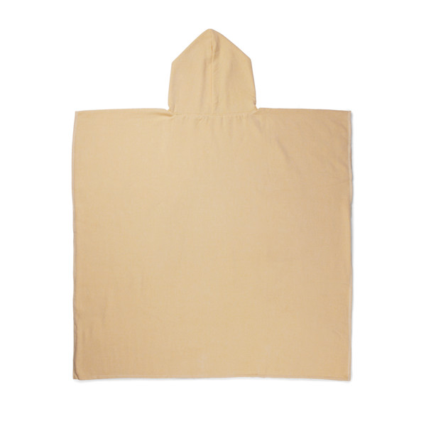 Pončo za na plažo Vinga Tolo 100x95 cm, bombaž 360 g/m² - Rumena / bela