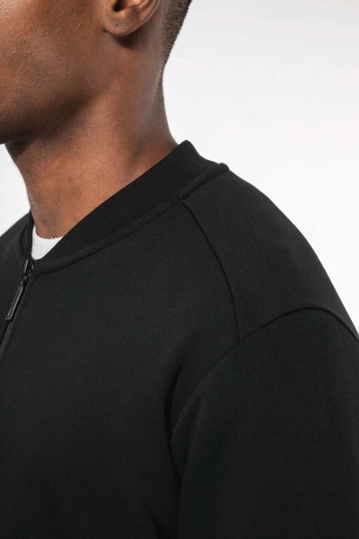 Full Zip Fleece Sweatshirt - Black / 4XL
