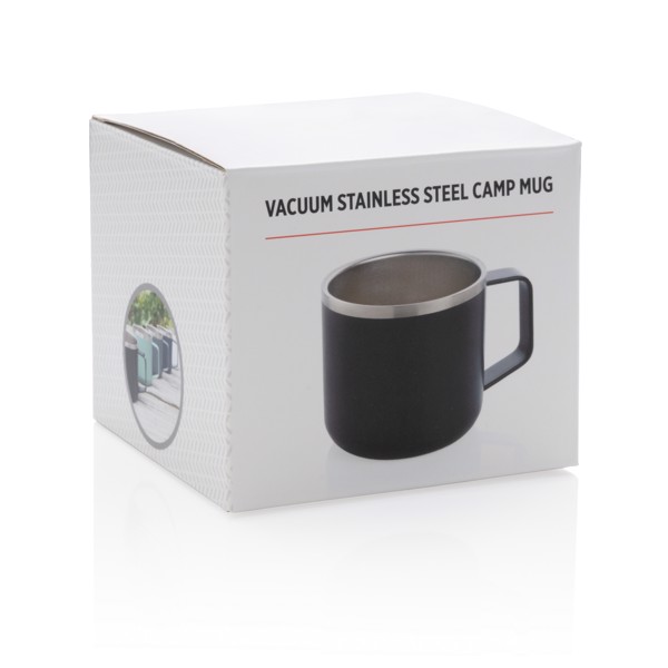 Xd Collection camp mug, 350ml, stainless steel - Black