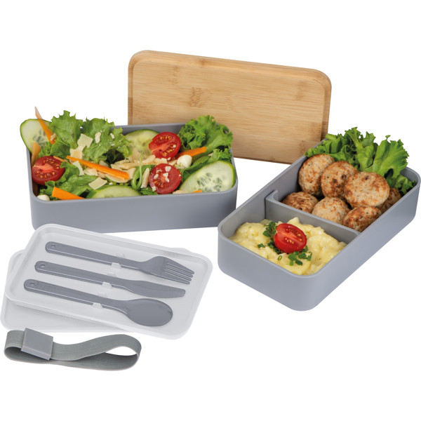 SALVATORE Caserolă cu două compartimente, 600ml - Silvergrey