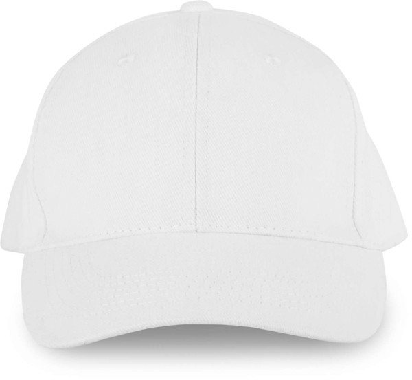 6 Panels Organic Cotton Cap - White