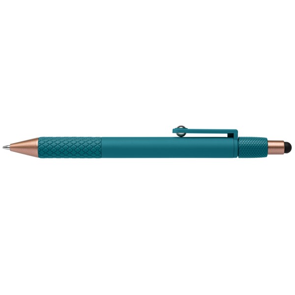 Nora Recycled Plastic Relax Fidget Stylus Pen - Teal / Silkscreen