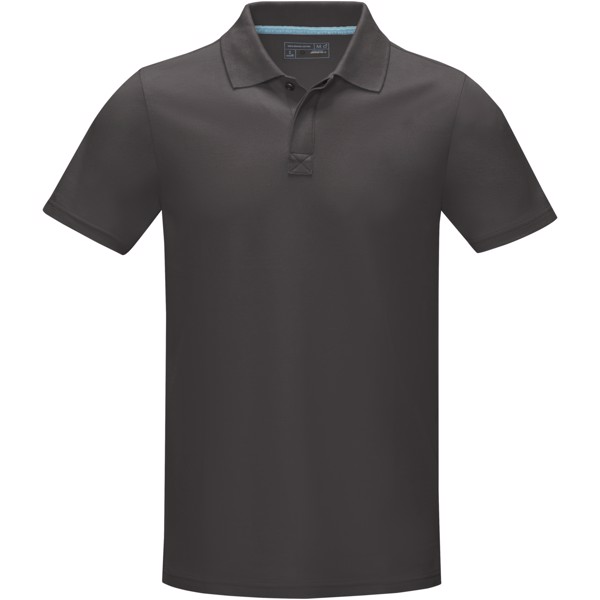 Polo para homem em material de orgânico "Graphite" - Cinza tempestade / XS