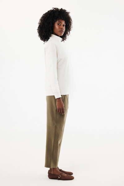 IQONIQ Elgon recycled cotton quarter zip sweater - Ivory White / XXL