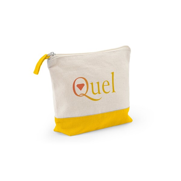 DAPHNE. Bolsa para cosméticos 100% algodão (340 g/m²) bicolor - Amarelo