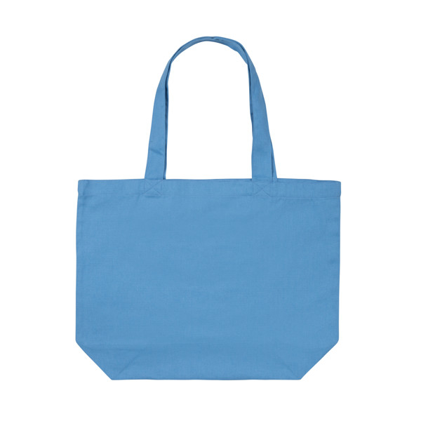 Impact Aware™ 240 gsm rcanvas shopper w/pocket - Tranquil Blue