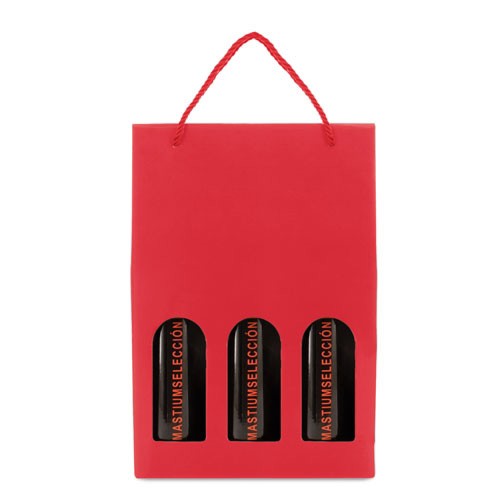 CAJA DE CARTÓN LUXE 3 PCS "MESEGUERA" - Rojo