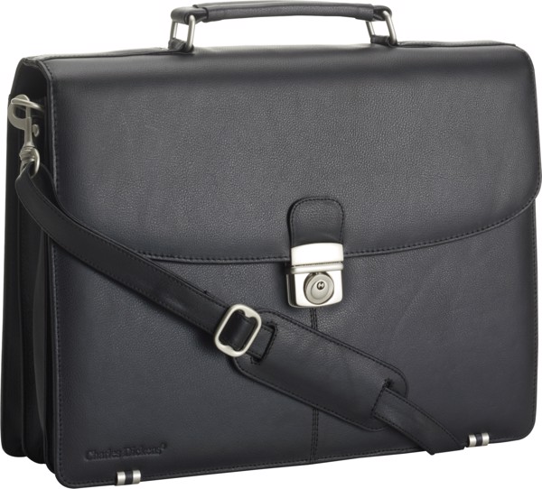 Leather Charles Dickens® briefcase