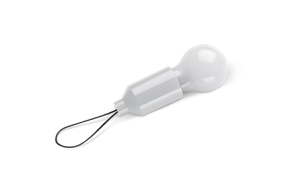 Keychain light bulb - White
