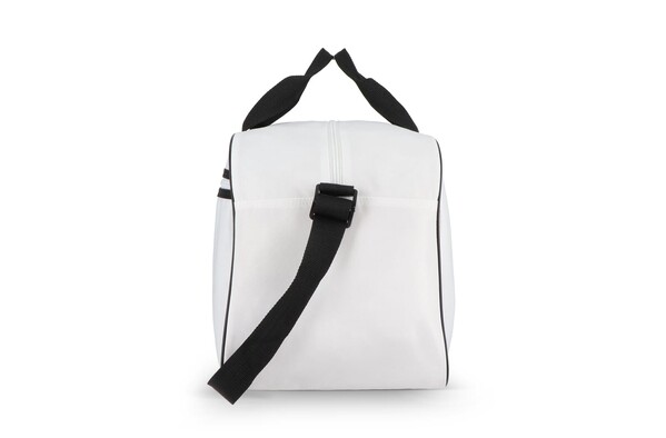 Sac de sport et de voyage en R-PET 600D, 48 x 25 x 28 cm, 30 litres - Blanc / Noir