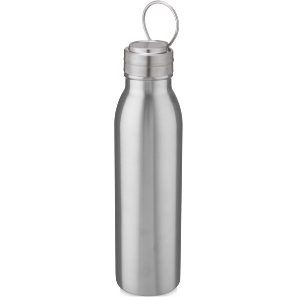 Garrafa desportiva de 700 ml de aço inoxidável com alça de metal "Harper" - Prateado