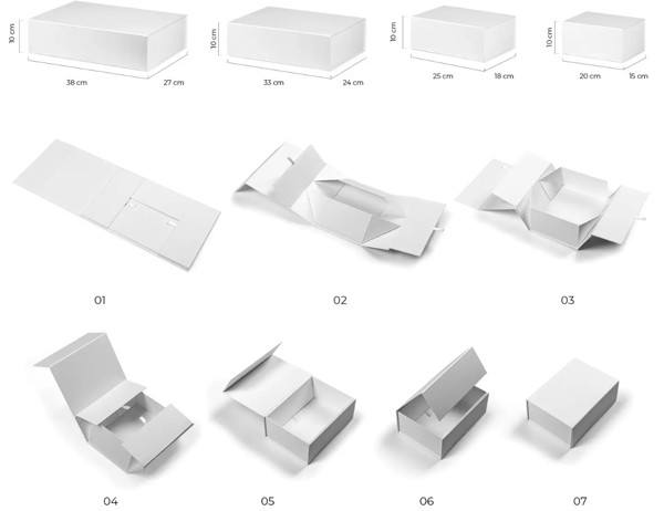 Gift boxes - foldable - from stock