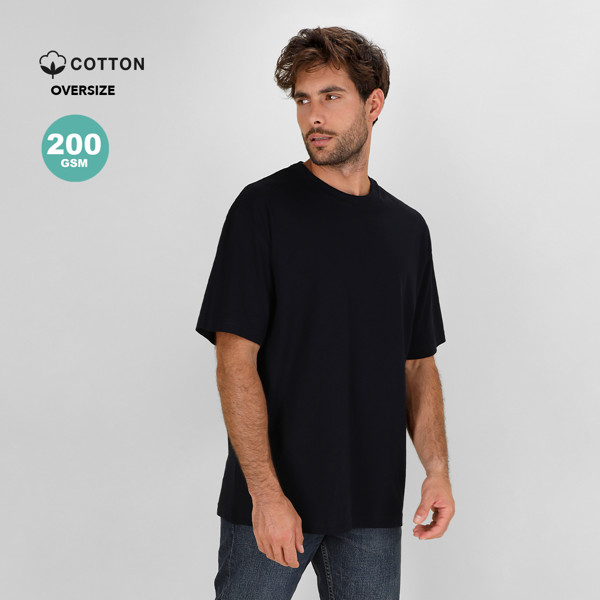 Camiseta Adulto Oversize Minton - Negro / XS