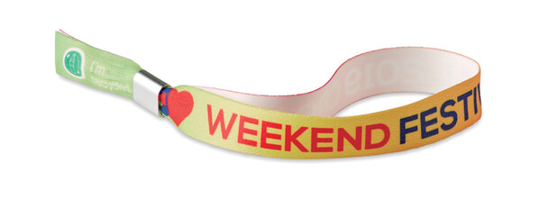 Polyester sublimation wristbands - Full colour / Aluminium removable closure