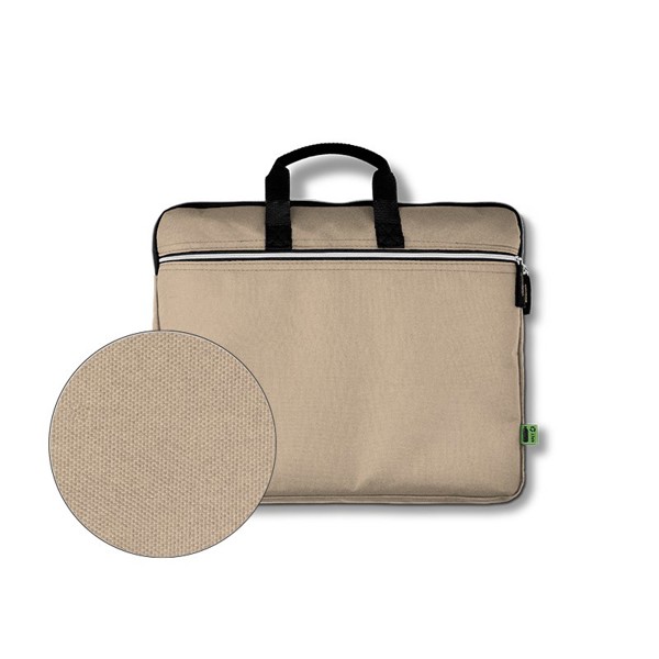 SACOCHE PORTE-DOCUMENT ET ORDINATEUR PORTABLE EN RPET - Gris