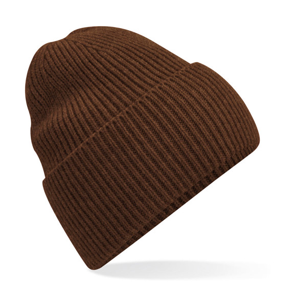 Oversized Cuffed Beanie - Walnut / ONE SIZE