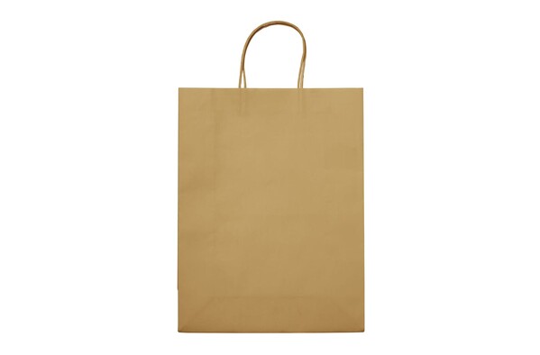 Vrečka iz kraft papirja 300x120x400mm, 120g/m² - Svetlo rjava barva