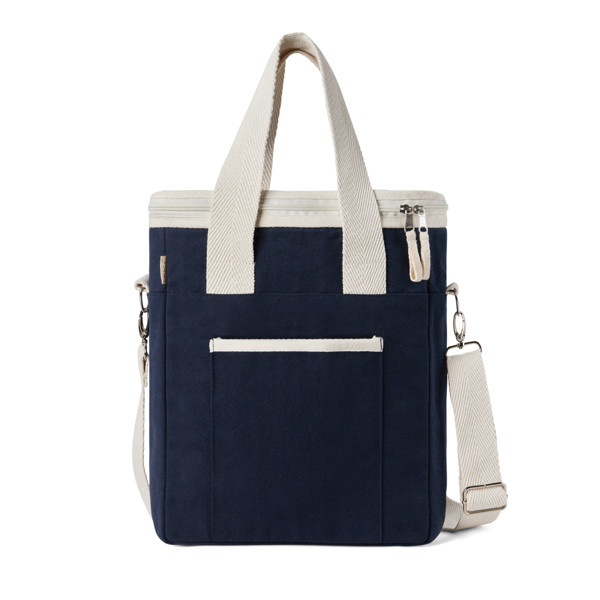 Vinga Volonne cooler tote, recycled canvas 500 gsm - Surf Blue / Off White