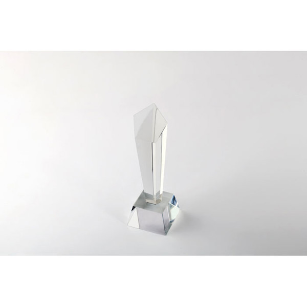Diaward crystal trophy, 220mm glass
