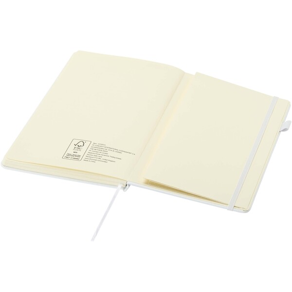 Liss A5 recycled plastic hard cover notebook - White