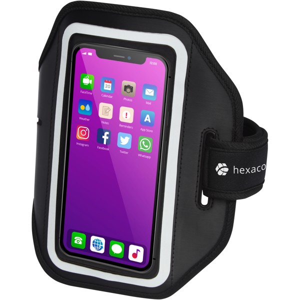 Haile reflekterende smartphone-armbånd med transparent cover