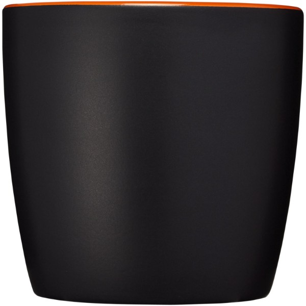 Tazza in ceramica Riviera da 340 ml - Nero / Arancione