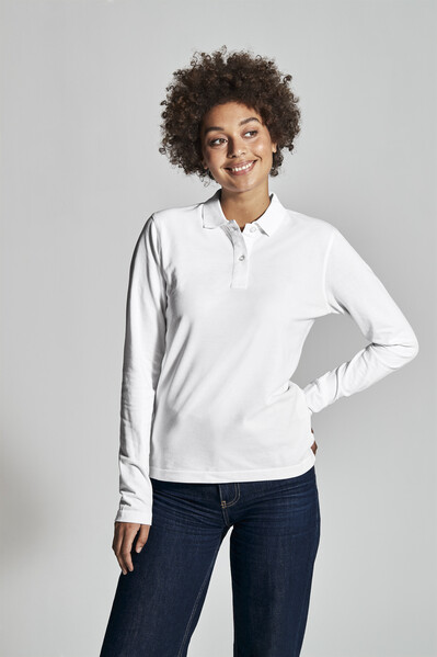 Cottover Gots Pique Long Sleeve Lady white L