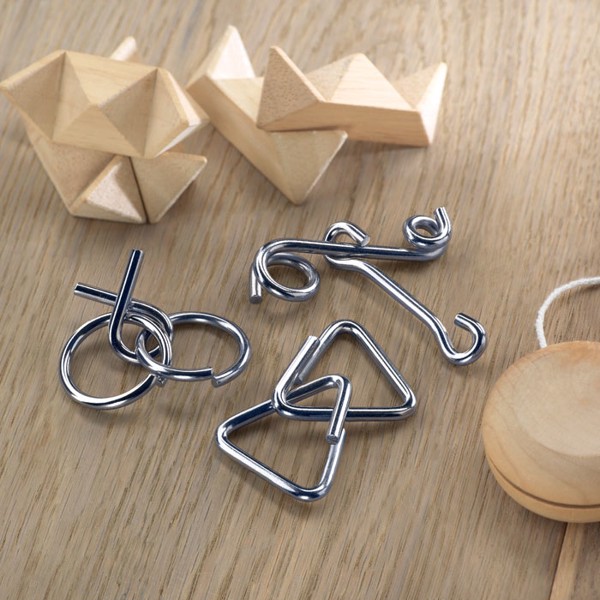 Kovinski puzzle komplet Threenats, 3 kosi