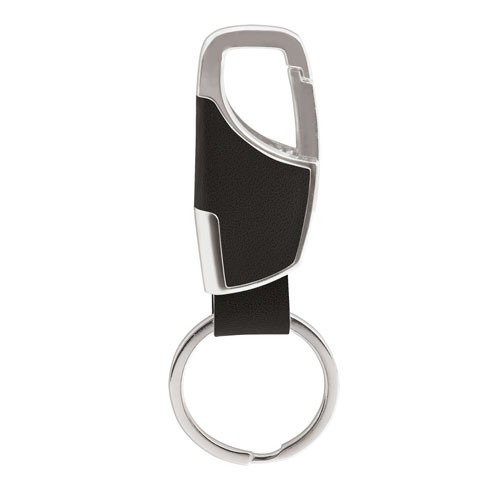 METALLIC KEYRING "OLIVER" - Black