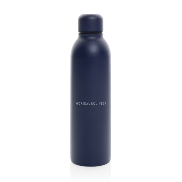 Bouteille isotherme 500ml en acier inoxydable recyclé RCS - Bleu Marine