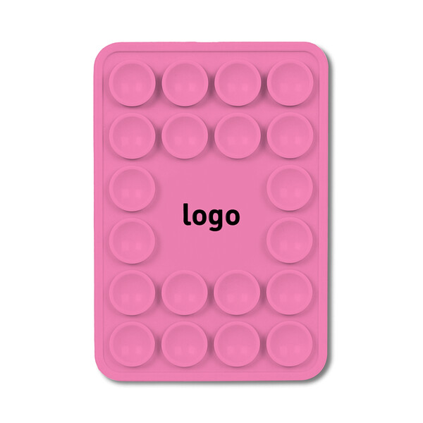 Custodia per telefono adesiva  con ventosa - Rosa vivo