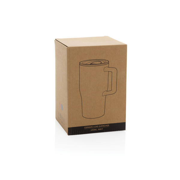 Mug quencher 490ml en céramique - Bleu Marine