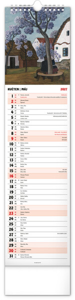 Notique Nástěnný Kalendář Josef Lada 2027, 12 x 48 cm
