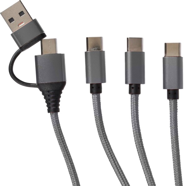 Charging cable Hexa | 6-in-1 - silver