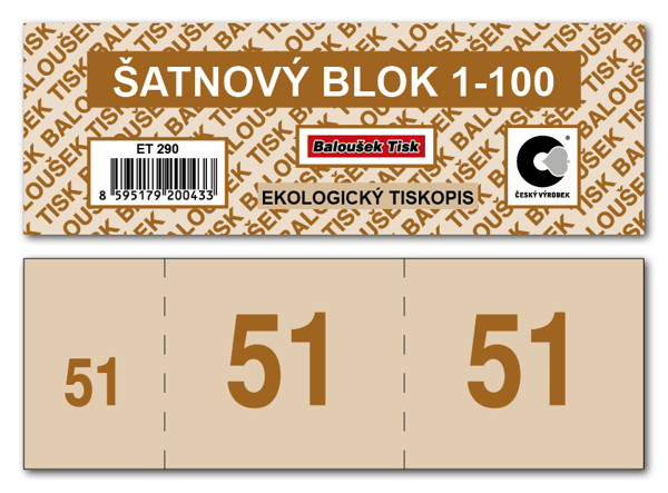 Šatnové Bloky 1-100 Čísel