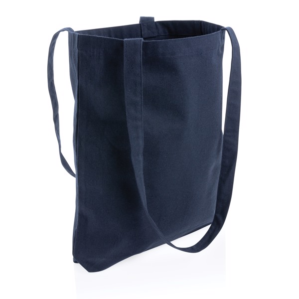 Sac shopping type Tote bag Impact en coton recyclé AWARE™ - Bleu Marine