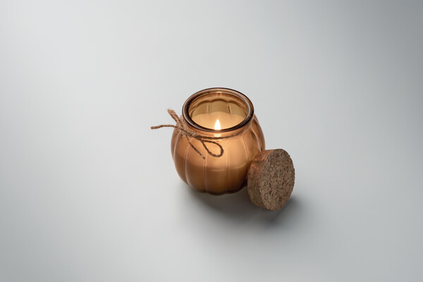 Vanilla plant based wax candle Pumkin - Brown