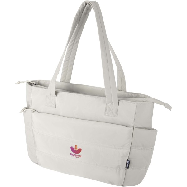 Puffer 15,6" GRS gerecycleerde laptopdraagtas 18L - Zandsteen