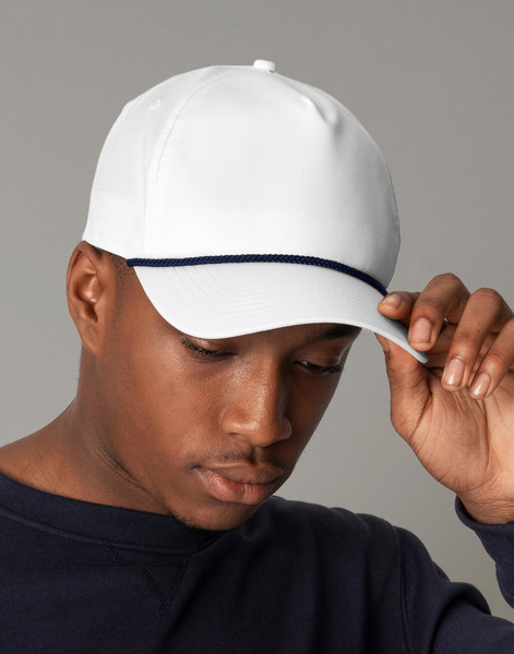 Rope Detail Golf Cap - White / Navy / ONE SIZE