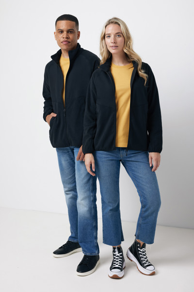 Iqoniq Talung recycled polyester microfleece zip through - Black / XS