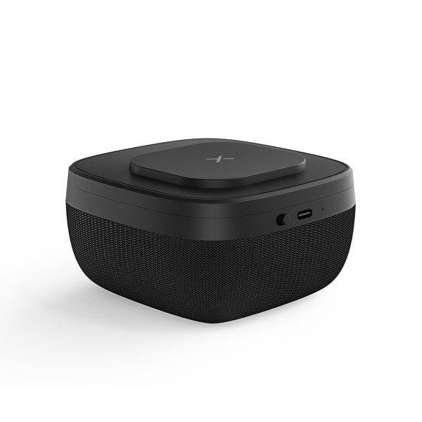 Bluetooth speaker with wireless charger - WHITE