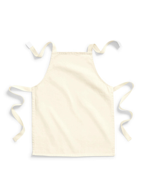 Fairtrade Cotton Junior Craft Apron - Natural / Pistachio / ONE SIZE