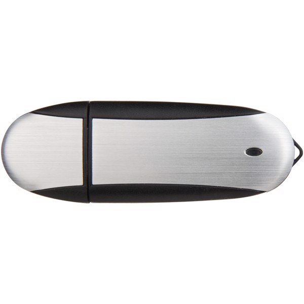 USB stick Oval - Solid Black / Silver / 32GB