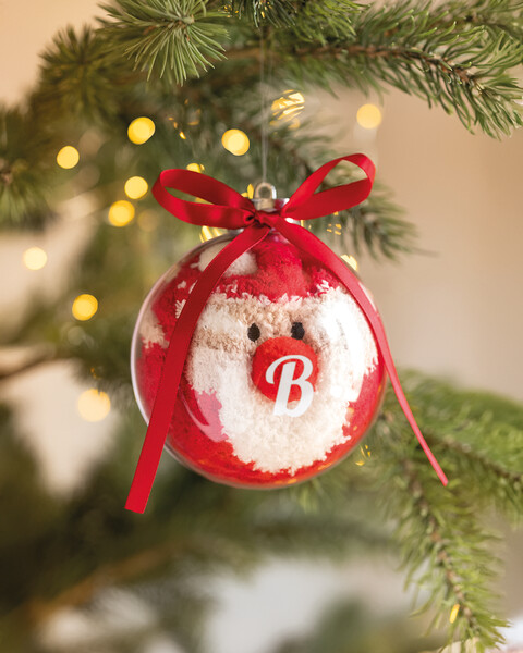 Santa socks in bauble ornament Snug M