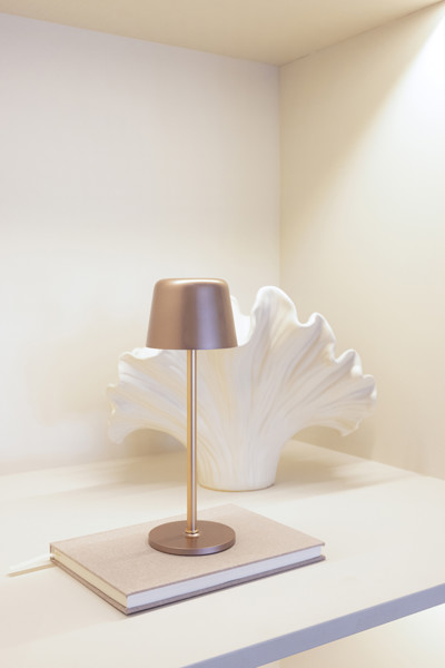 Lampe de table rechargeable par USB en plastique RCS Zenic - Bronze