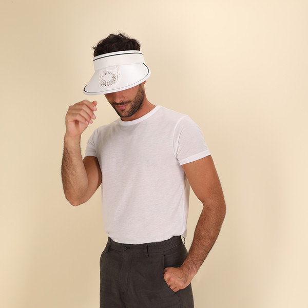 Viseira com Ventilador Akanyi - Branco