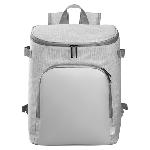 City Pack rPET PEVA Lined Cooler Backpack - 21L - Grey / Silkscreen
