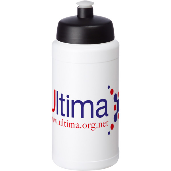 Baseline® Plus 500 ml bottle with sports lid - Black / White