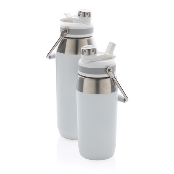 Xd Collection bottle, dual lid, 500ml, vacuum insulated - White